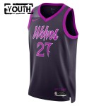 Maillot NBA Minnesota Timberwolves Rudy Gobert Nike 2025-26 City Edition Noir Swingman - Enfant